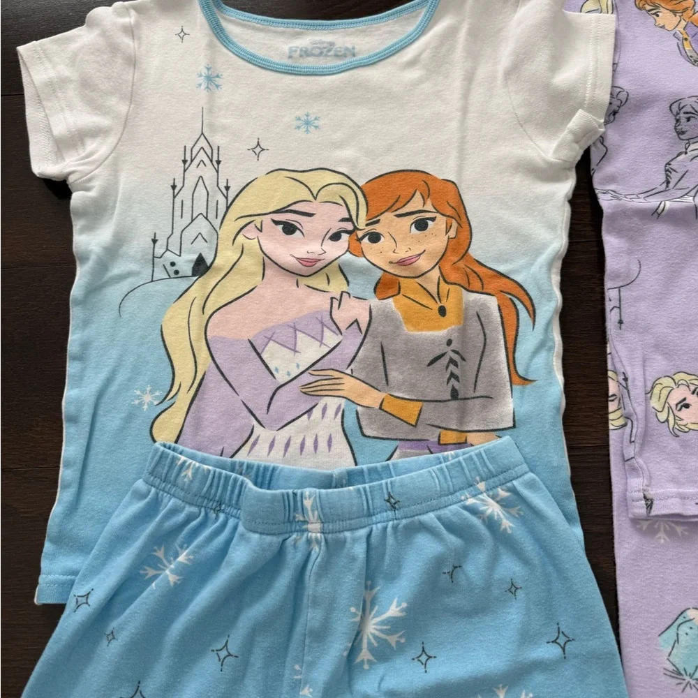 Girls Disney Frozen 2 Elsa And Anna 4 Pc Pajama Set Size 8